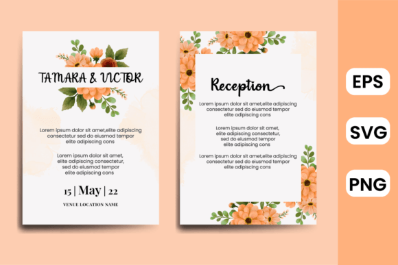 Download Wedding Invitation Dahlia Flower SVG - Flower Collection