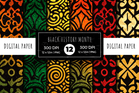 Download Black History Month Digital Paper Bundle - Black history month digital paper Collection