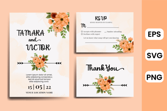 Download Wedding Invitation Dahlia Flower SVG - Flower Collection