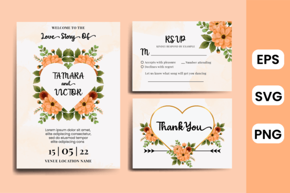 Download Wedding Invitation Dahlia Flower SVG - Flower Collection