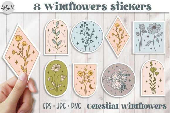 Download Mystical Flowers Printable Sticker Pack - Flower Collection