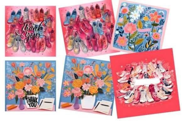 Download Printable Pre-made Card with Flowers - Flower Collection