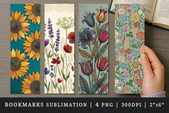 Download Flowers Bookmark Design Set - Flower Collection