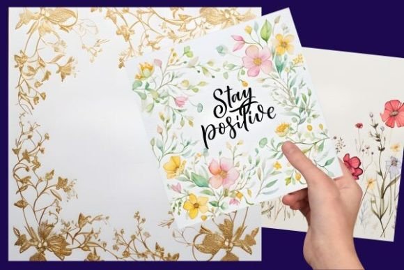 Download Pre-made Card, Flowers Cards Template - Flower Collection
