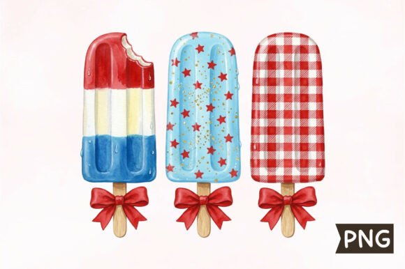 Download Patriotic Popsicle Ice Cream Summer PNG - Ice cream Collection