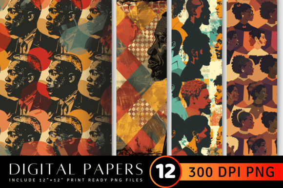 Download Black History Month Digital Paper - Black history month digital paper Collection