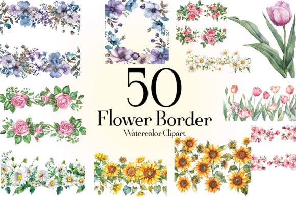 Download Flower Border Clipart - Flower Collection