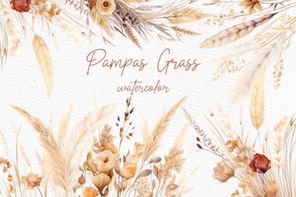 Download Boho Flowers Clipart Pampas Grass Png - Flower Collection