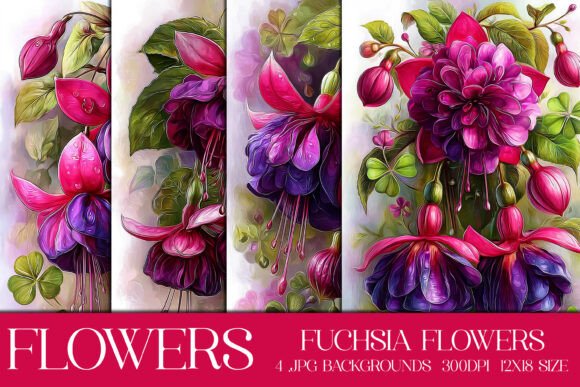 Download Pretty Fuchsia Flowers Backgrounds, S2 - Flower Collection