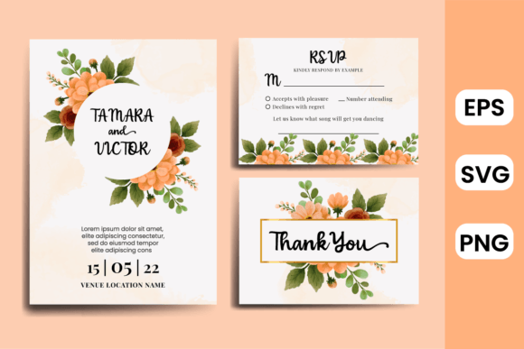 Download Wedding Invitation Dahlia Flower SVG - Flower Collection