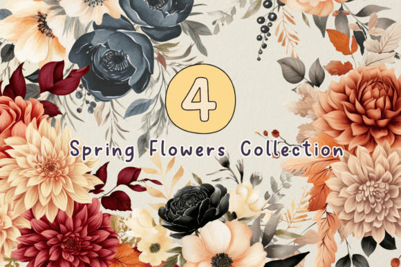 Download Spring Flowers Botanical Watercolor - Flower Collection