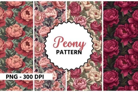 Download Peony Flower Watercolor Pattern - Flower Collection