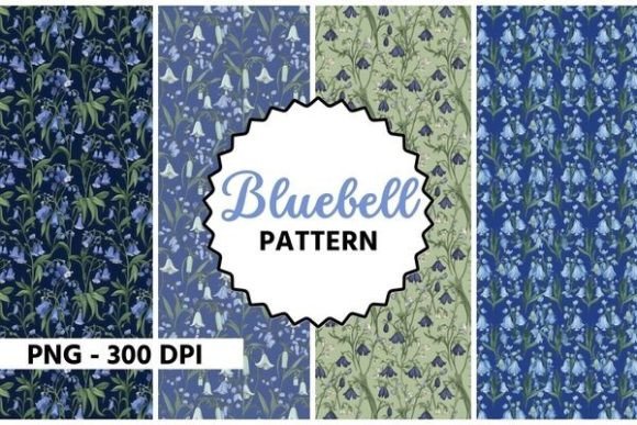 Download Bluebell Flower Watercolor Pattern - Flower Collection
