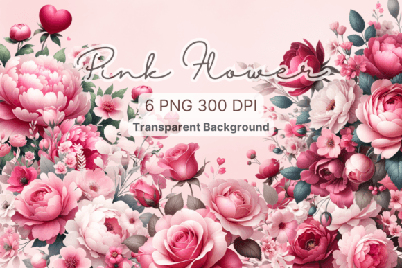 Download Pink Floral, Watercolor Flower Clipart - Flower Collection