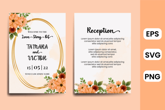 Download Wedding Invitation Dahlia Flower SVG - Flower Collection