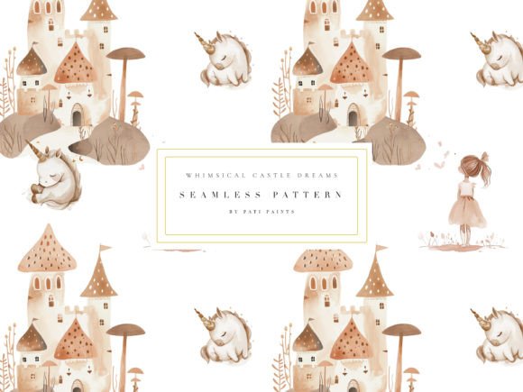 Download Watercolor Unicorn Cute Digital Paper - Cute digital paper Collection