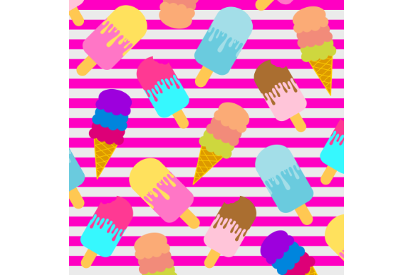 Download Ice Cream Pattern, Cute Digital Paper - Cute digital paper Collection