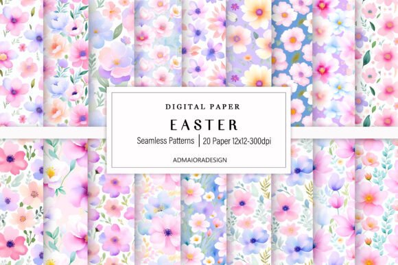 Download Easter Flowers Digital Paper - Flower Collection
