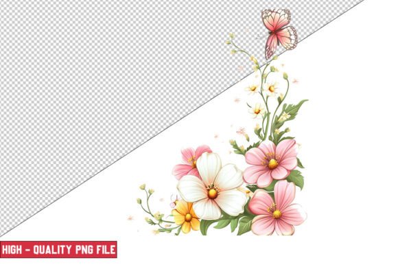 Download Flower Border Clipart Sublimation - Flower Collection