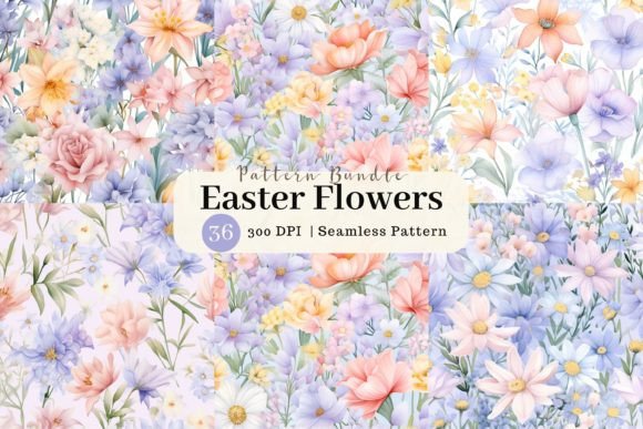 Download Easter Flowers Seamless Pattern - Flower Collection