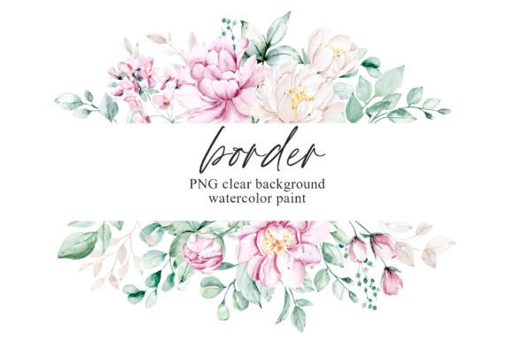 Download Watercolor Flower Frame Border, PNG - Flower Collection
