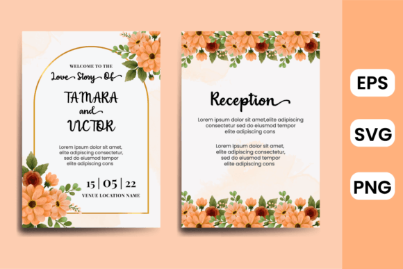 Download Wedding Invitation Dahlia Flower SVG - Flower Collection