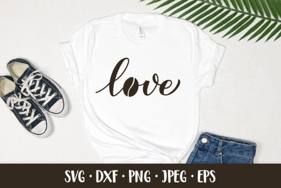 Download Love with Coffee Bean Hand Lettered SVG. - Premium Bundle