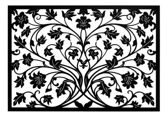 Download Black Floral Pattern Swirling Flowers - Flower Collection