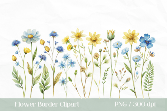 Download Watercolor Flower Border PNG - Flower Collection