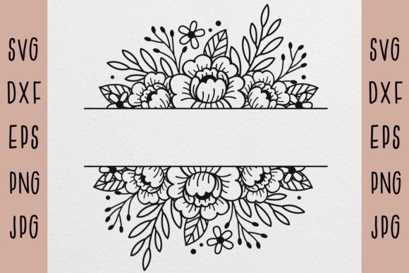 Download Flower Border SVG, Floral Frame SVG - Flower Collection