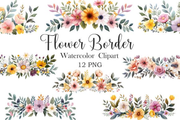 Download Flower Border Clipart - Flower Collection