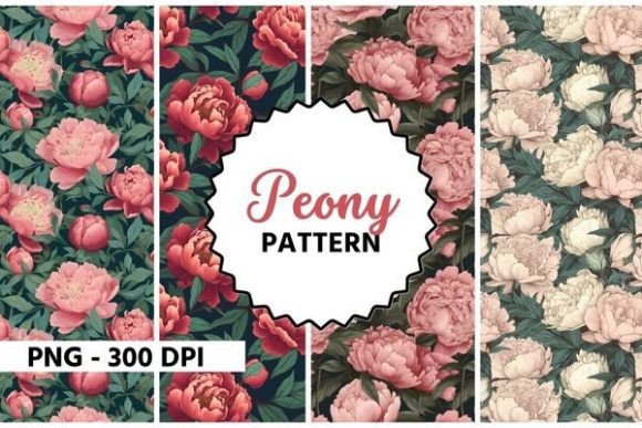Download Peony Flower Watercolor Pattern - Flower Collection