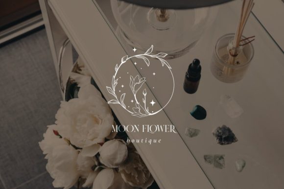 Download Moon Flower Pre-Made Logo Designs. - Flower Collection