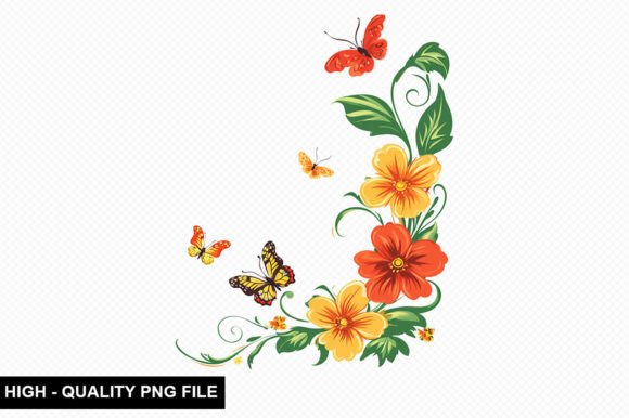 Download Spring Flower Border Clipart Design - Flower Collection