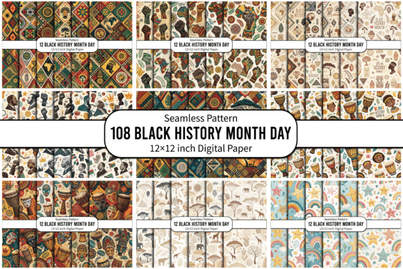 Download Black History Month Day Seamless Pattern - Premium Resources